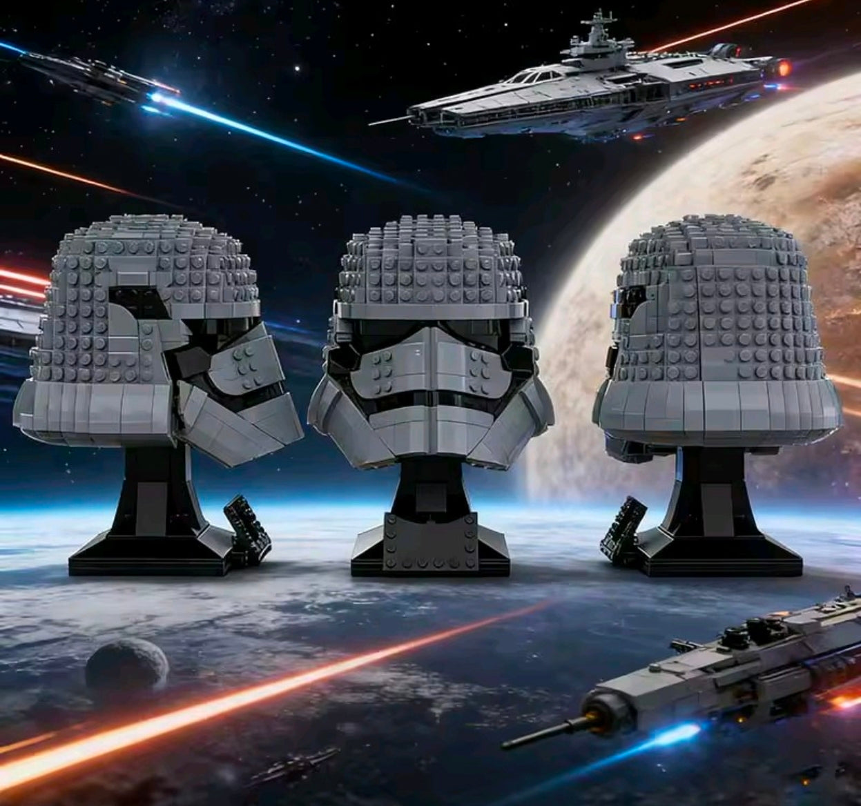 New Captain Phasma Building Blocks Helmet 689 pcs