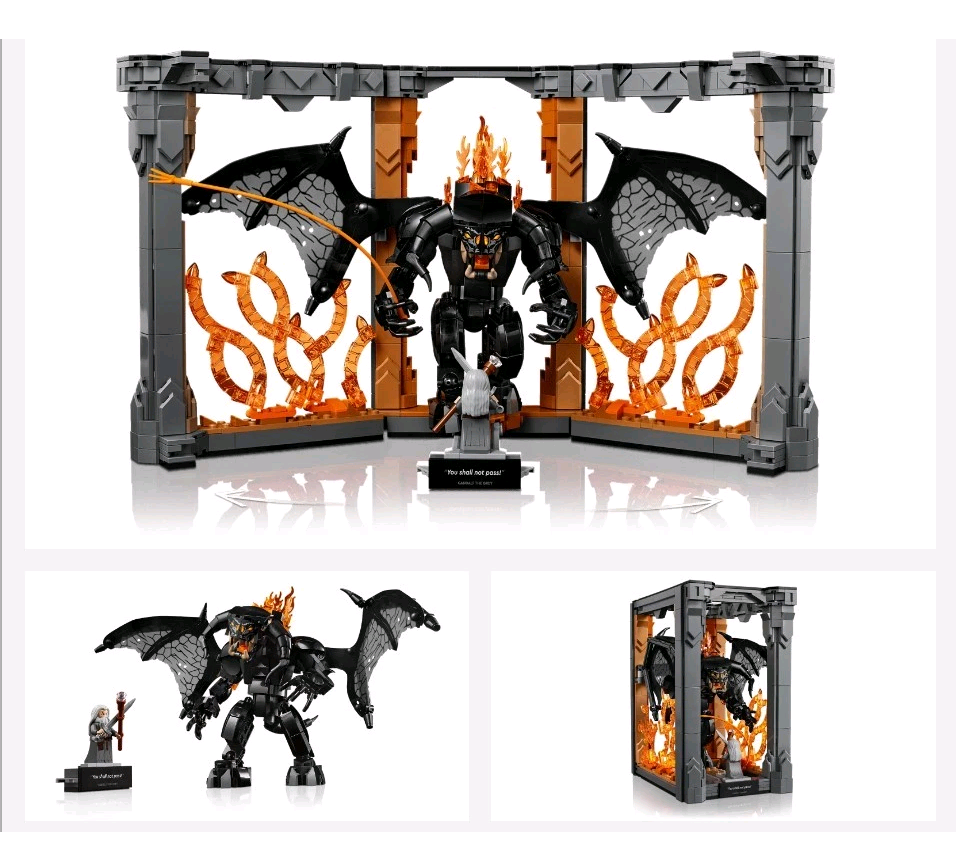 The Lord of the Rings: Balrog Book Nook (10367) 1201PC Building Blocks Set