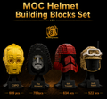 NEW MOC Star Wars Helmet - 4 Building Block Set UK 2544 Pcs