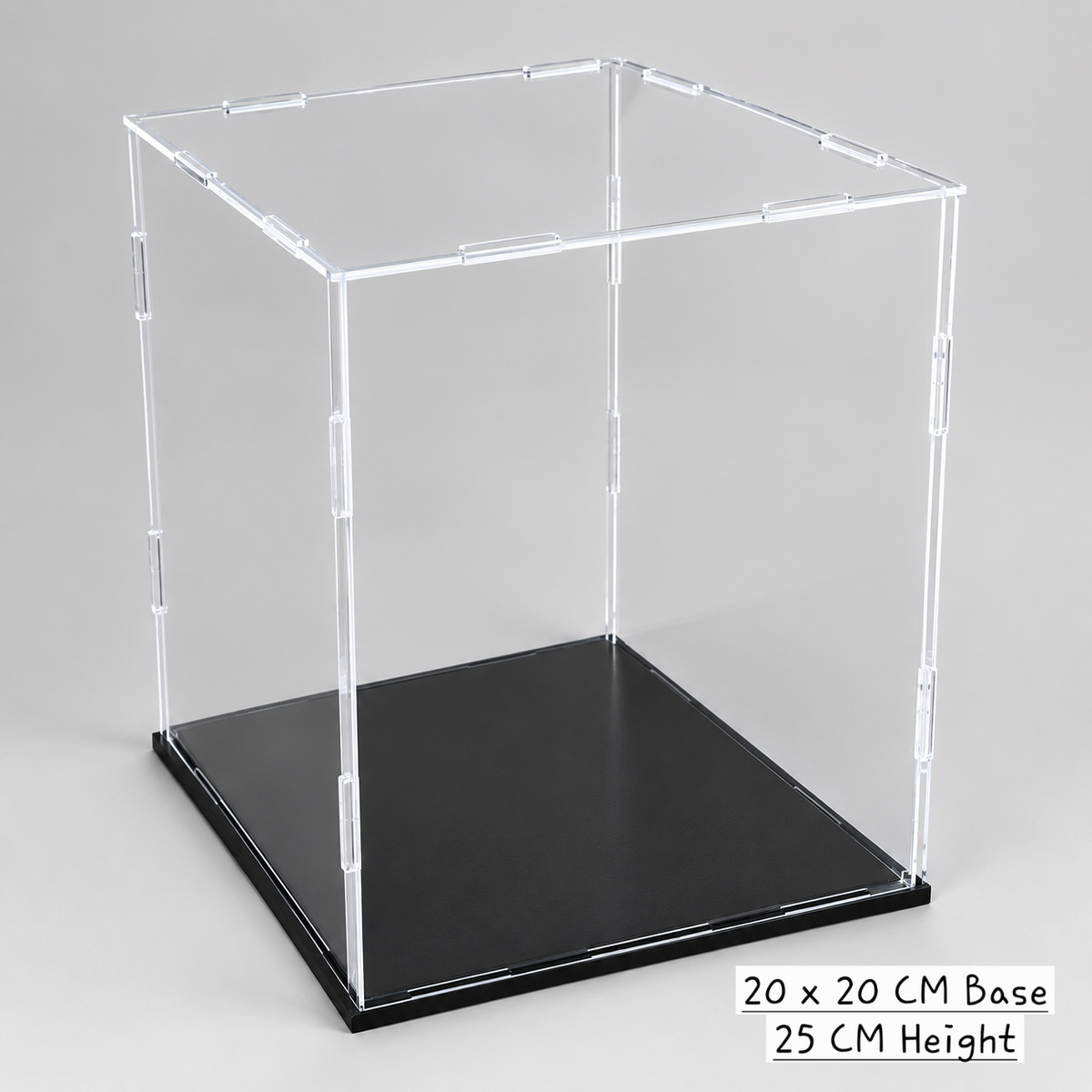 Acrylic Display Box Dust Proof Simple Self Assembly W20 L20 H25cm Perfect for Lego Helmet Sets