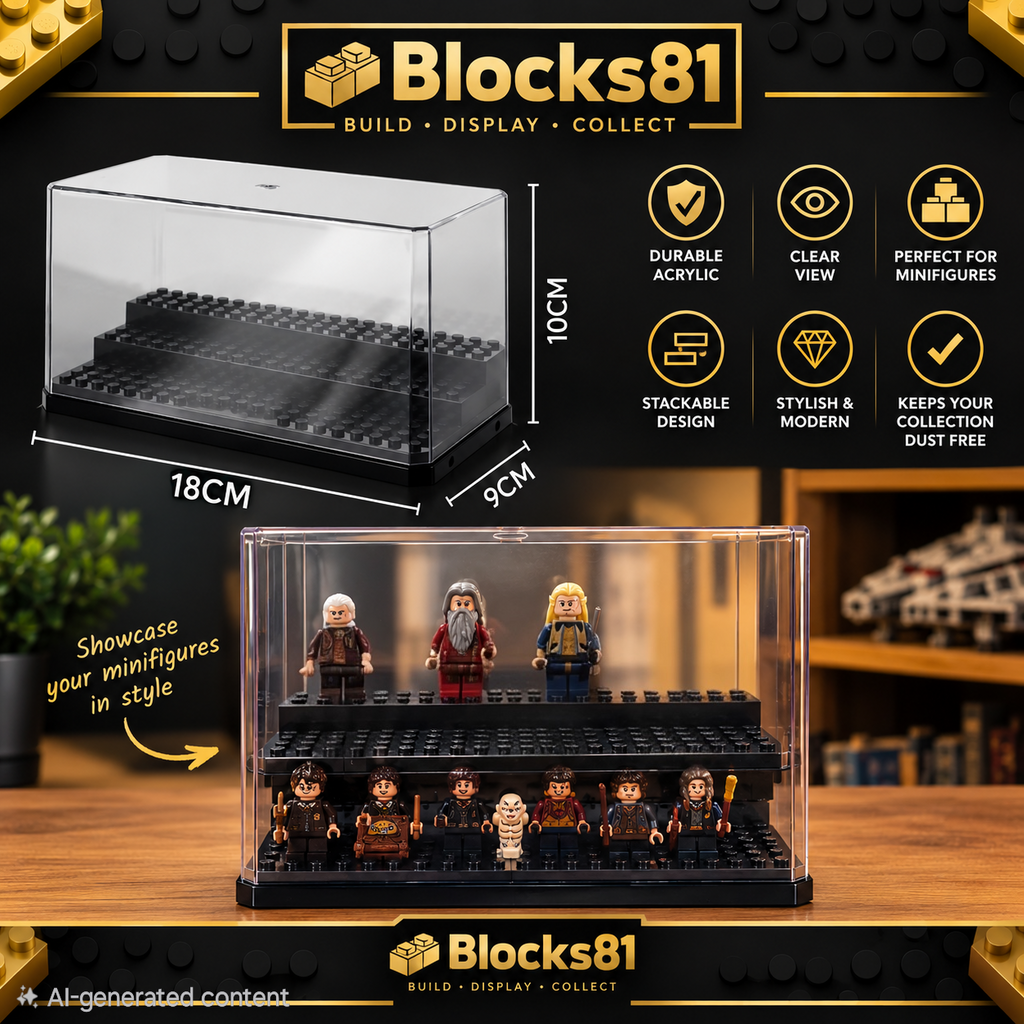 Display Case 3 Tier Box for Minifigures