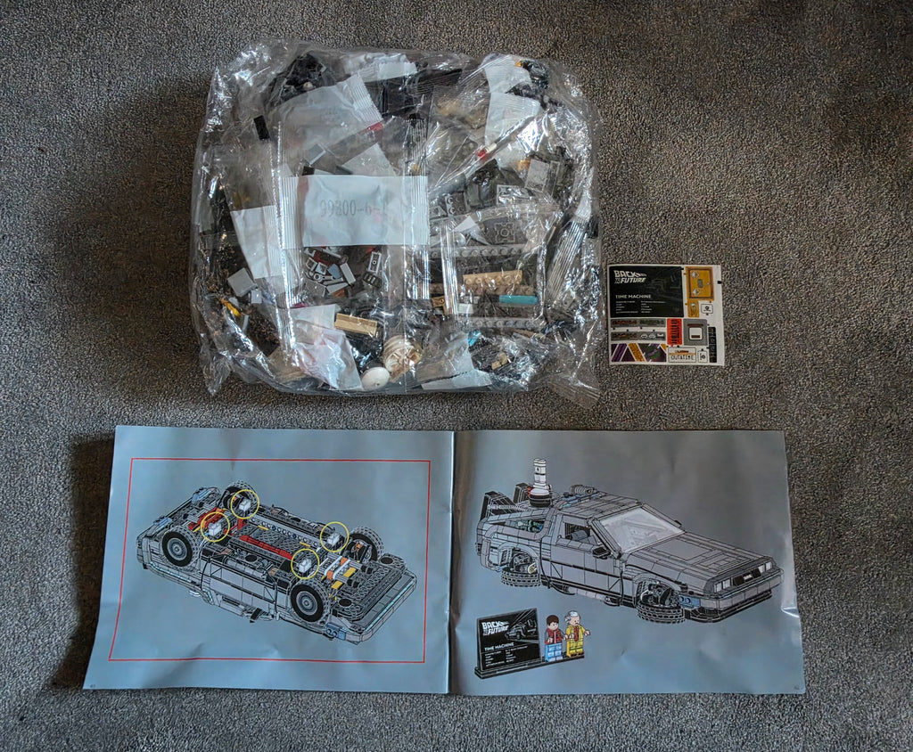 *NEW* MOC 10300 Back to the Future Time Machine Building Blocks ICONS 1872pcs
