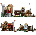 10332 Medieval Town Square Market Village Buildings Set + 8 Minifigures