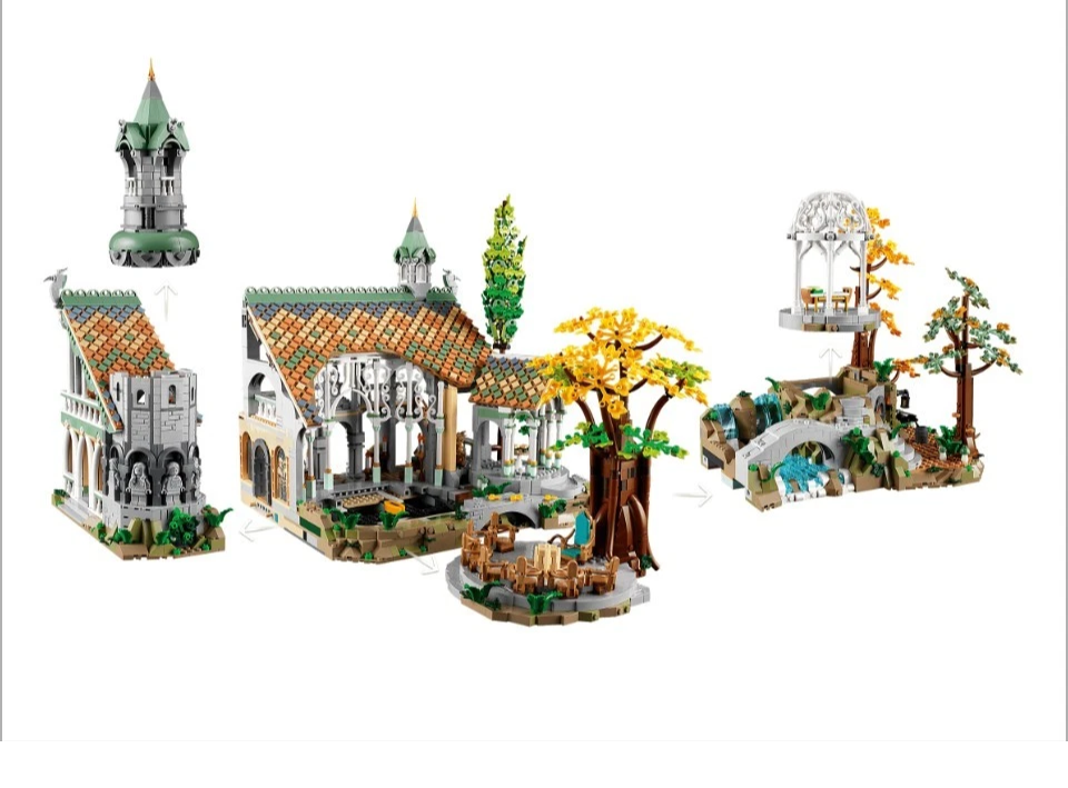 10316 LORD OF THE RINGS RIVENDELL Building Blocks Icons Set 6167pcs With LED kit