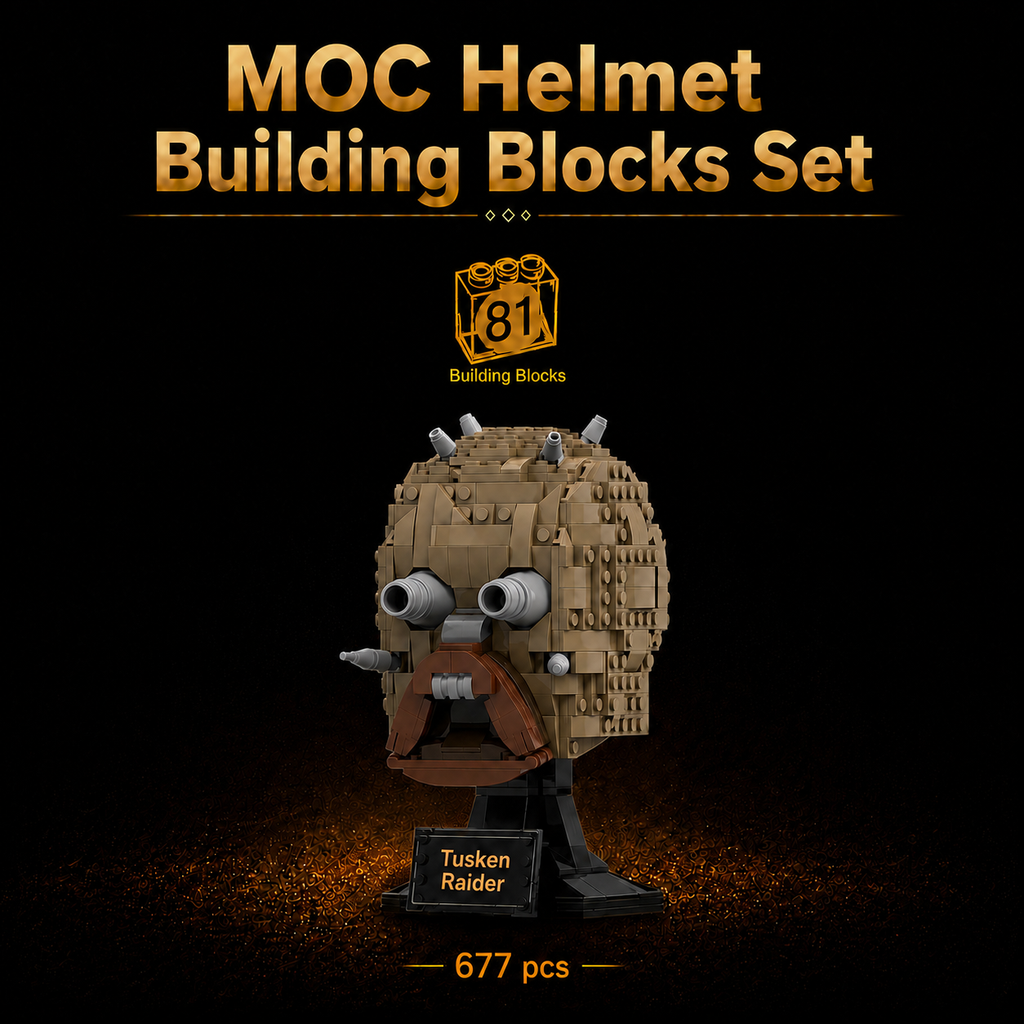 New Tusken Raider Building Blocks Helmet 677 pcs