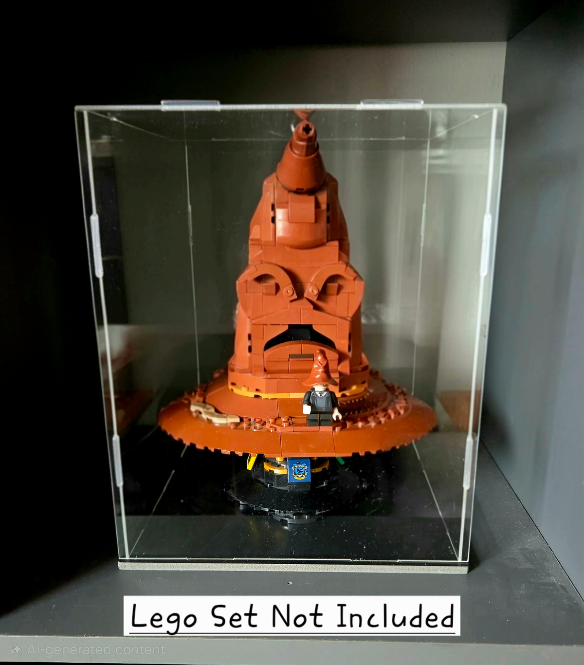 Acrylic Display Box Dust Proof Simple Self Assembly W20 L20 H25cm Perfect for Lego Helmet Sets