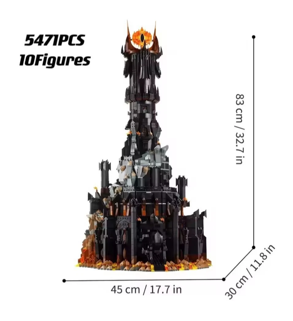 10333 The Lord of the Rings: Barad-dûr Building Blocks w/ Figures 5471PCS