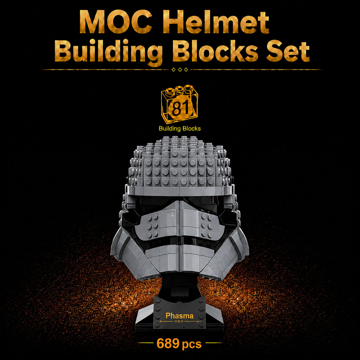 New Captain Phasma Building Blocks Helmet 689 pcs